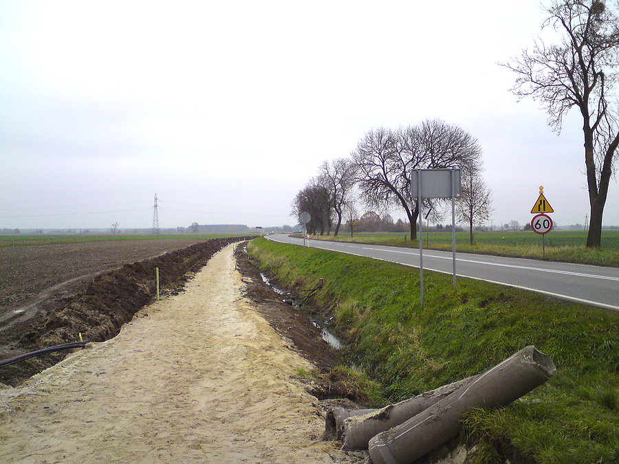 Postęp od strony Michałowic