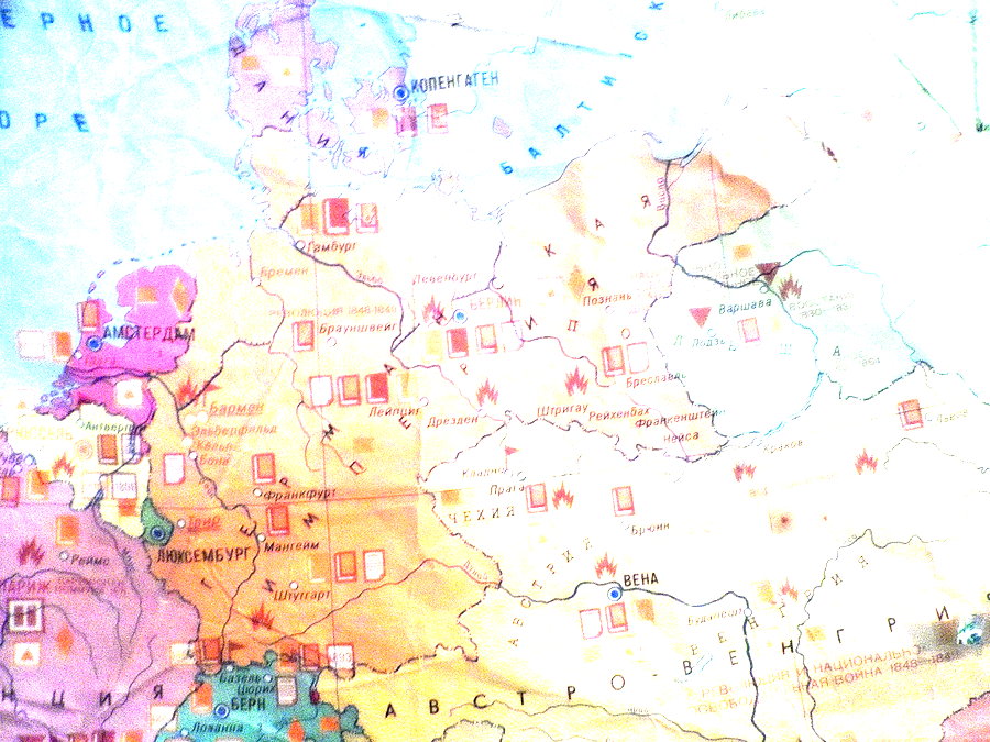 Mapa y 1979 roku -Polski nie ma......Izba Muzealna w Borne Sulinowo