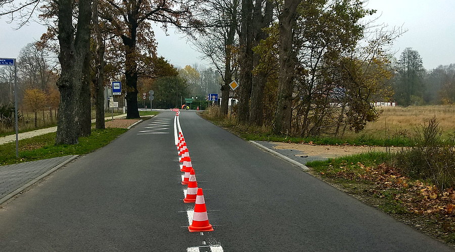 Obrazek z drogi łączącej Dobrą z Grzepnicą lub Sławoszewem