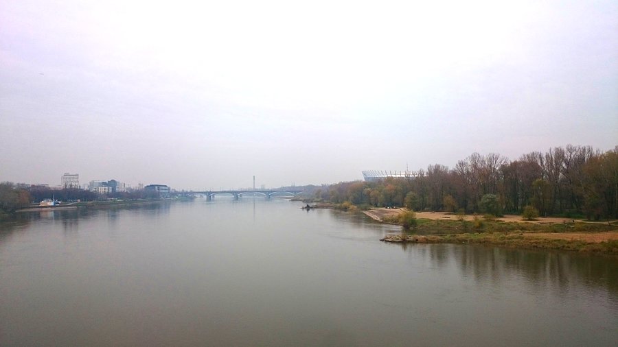 Wisła z mostu Łazienkowskiego