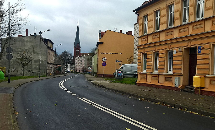 Ulica Wojska Polskiego w Policach