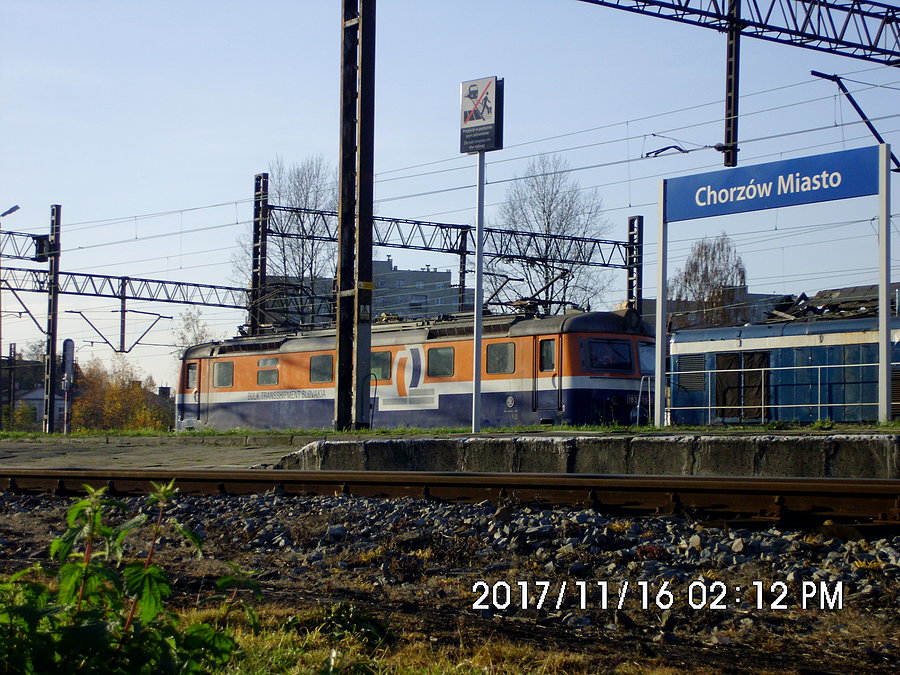 Lokomotywa Škoda 61E (ČD 183) na stacji Chorzów Miasto
