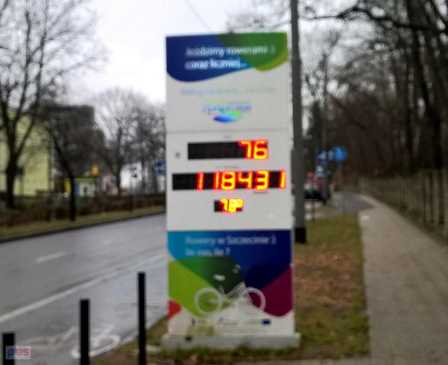Licznik nie tylko rowerowy przy ulicy Ku Słońcu.