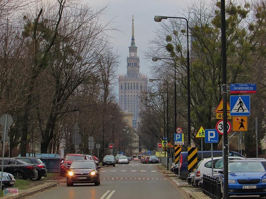 Pałac Kultury z perspektywy Karmelickiej