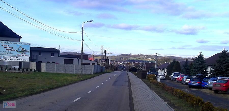 Zjazd do Lubomi i wjazd na tą górkę