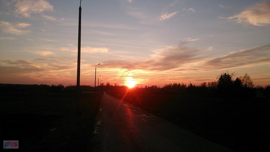 Grudniowy zachód Słońca