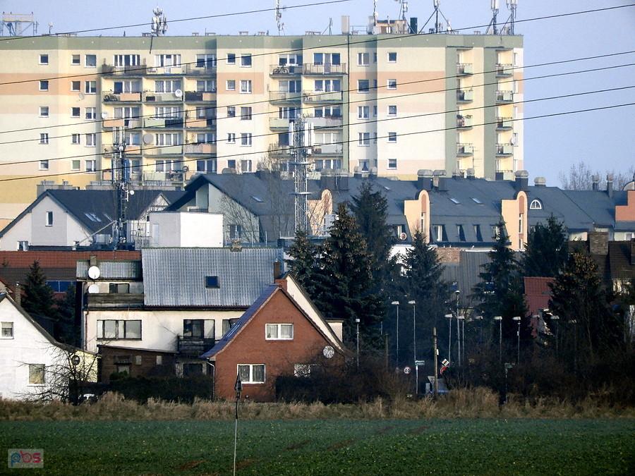 Fragment Szczecina, widok spod ulicy Bronowickiej.