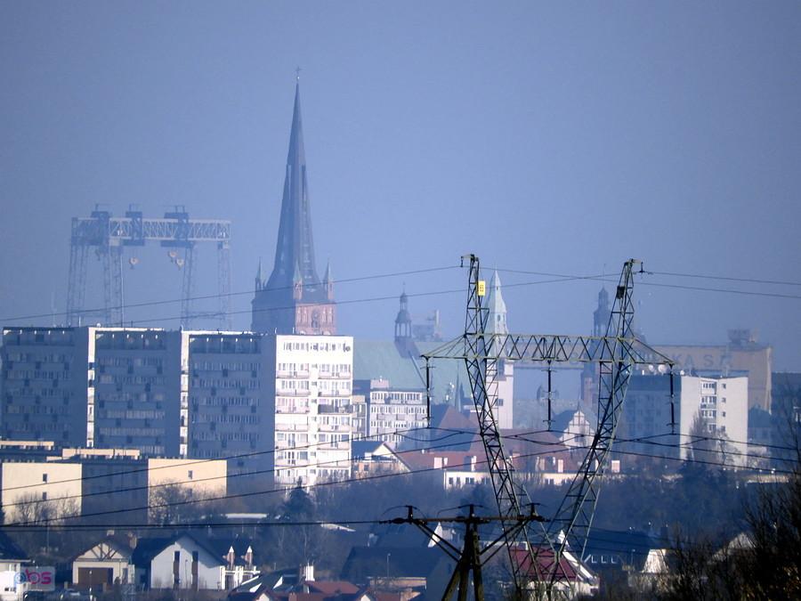 Kolejne ujęcie panoramy Szczecina - 26 grudnia 17 r.