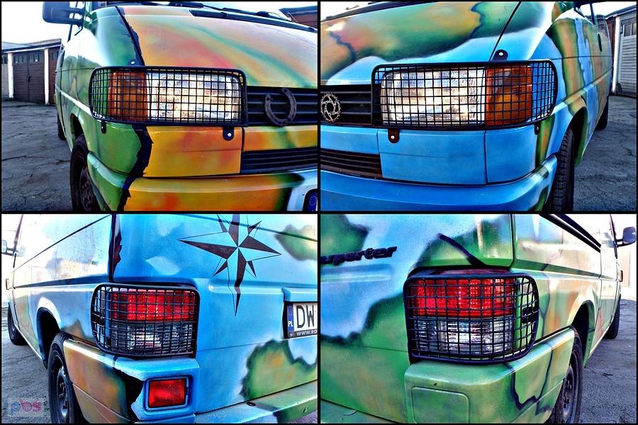 Montaż kratek ochronnych policyjnych na vw t4
