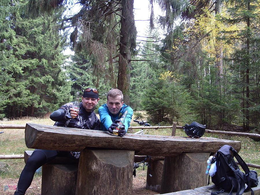 Odpoczynek po sporym podjeździe, smakowite w płynie ;)