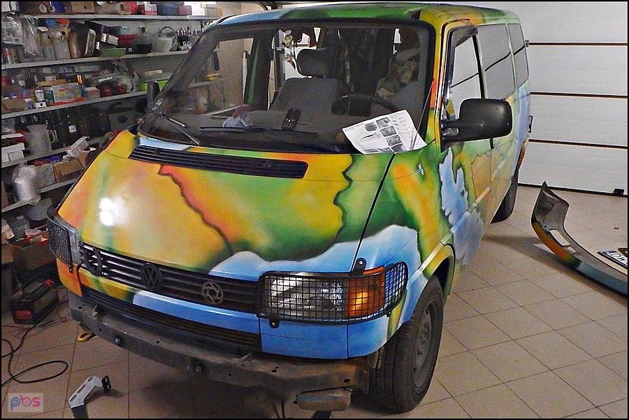 Nieudana próbba mocowania kangura do vw t4
