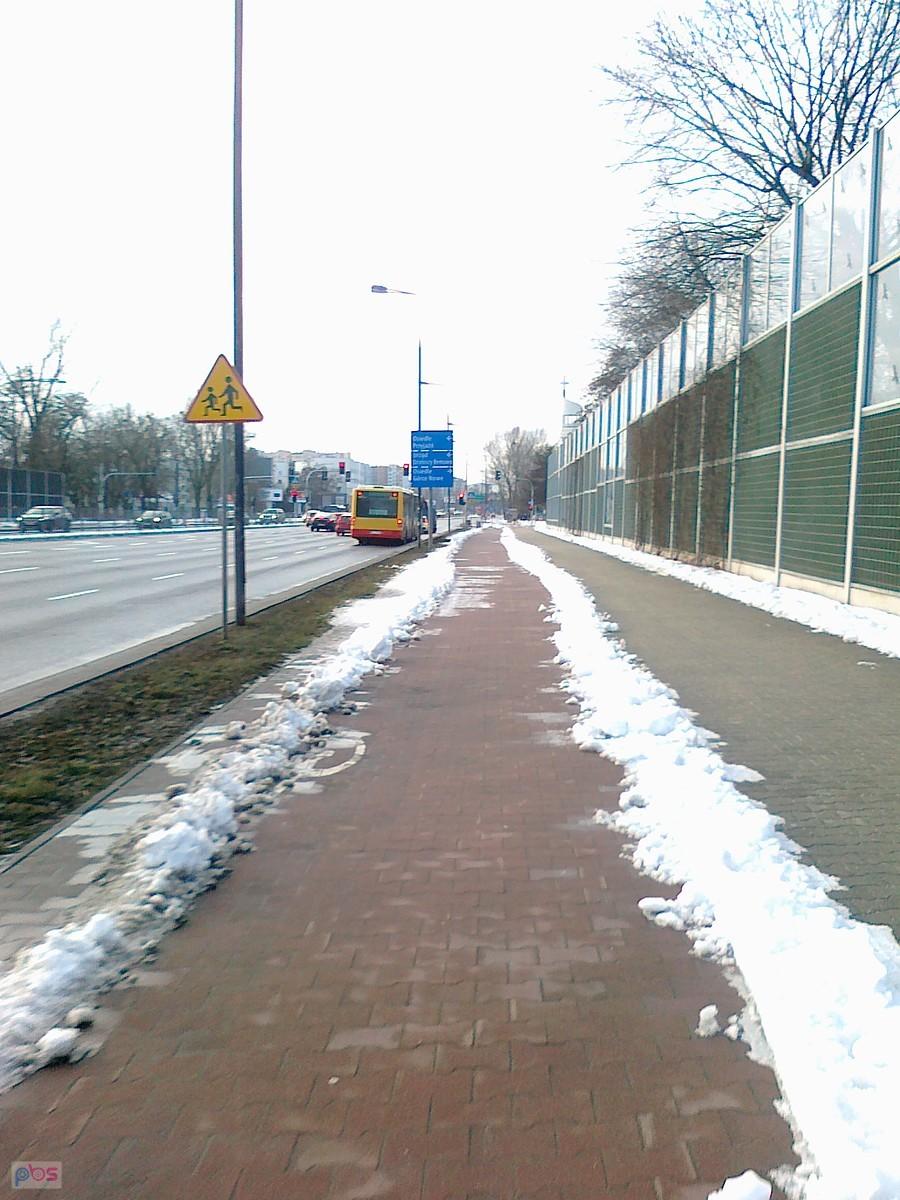 Odśnieżona ddr na Górczewskiej