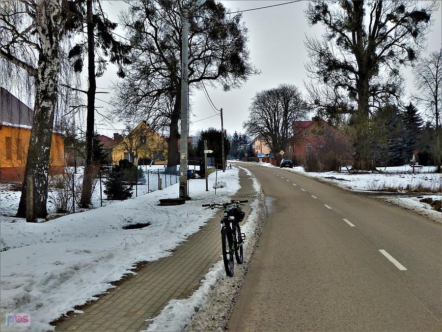 Zima na rowerze - Lubiszewo.
