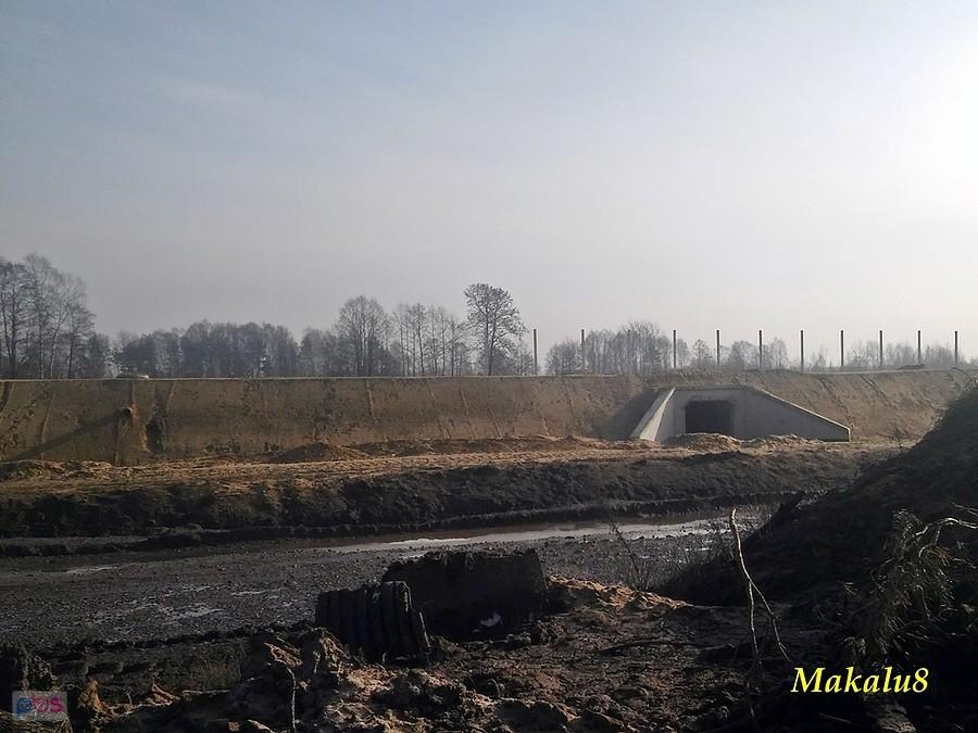 Budowa A1 przez las