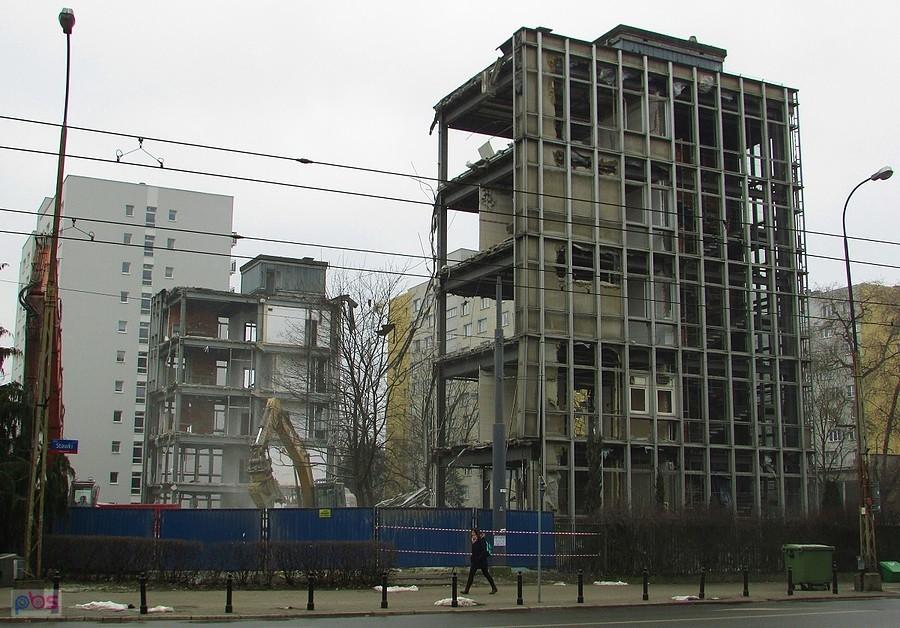 Wyburzanie budynku Hydroprojektu