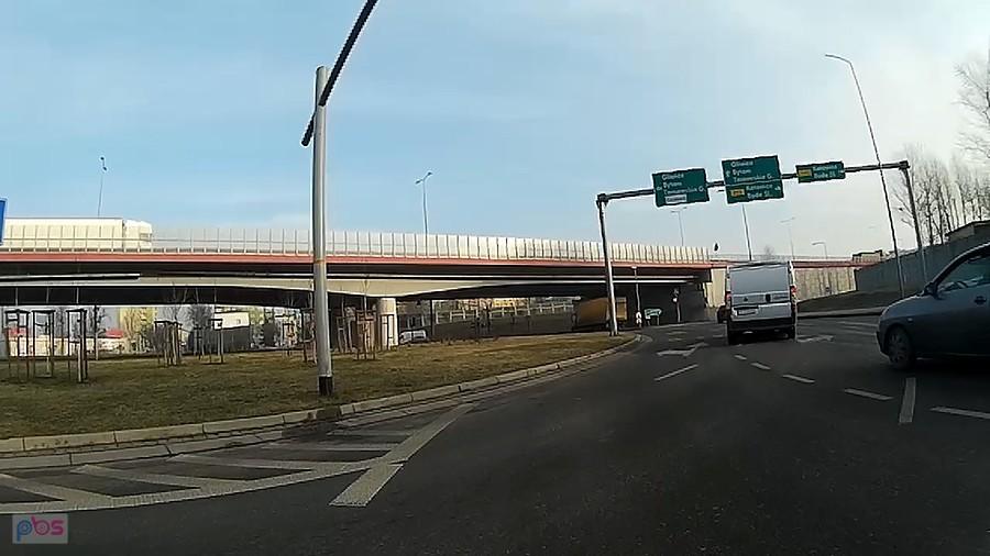 Na rondzie przy ul Winklera w Zabrzu