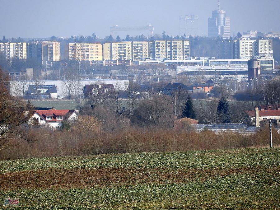 Szczecin widziany spod Karwowa - 20 lutego 18 r.