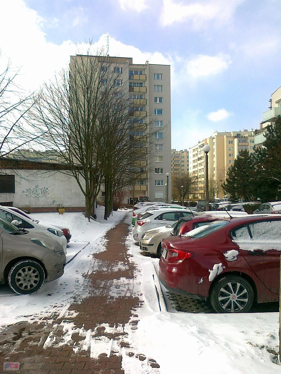 Chodniki już trochę posypali solą