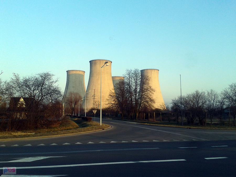 Elektrownia Adamów widok z ul. Przemysłowej