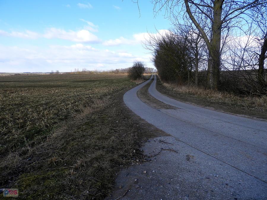 Droga z betonowych płyt do Ladenthin.