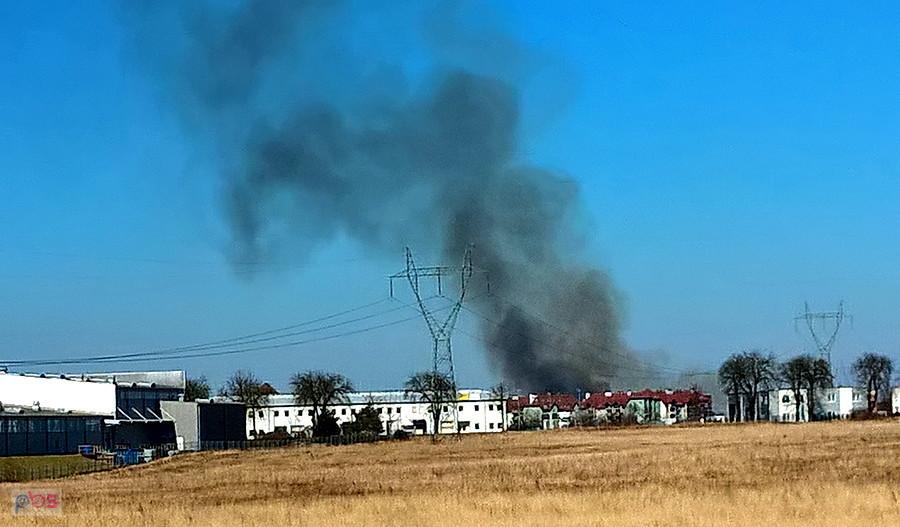 Dymy nad Warzymicami nie wiadomo jakiego pochodzenia.