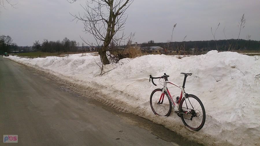 Miejscami było dużo śniegu