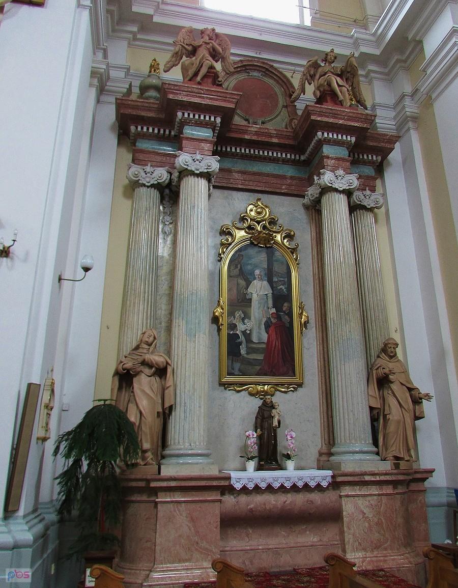 Kościół na Lesznie - ołtarz boczny poświęcony Magdalenie de’ Pazzi