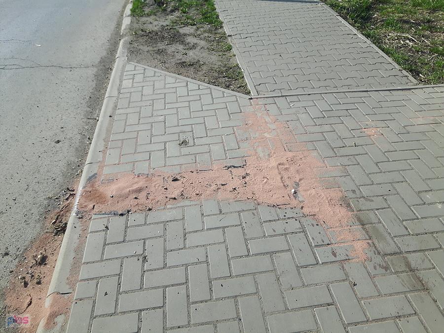 Ślady po wypadku