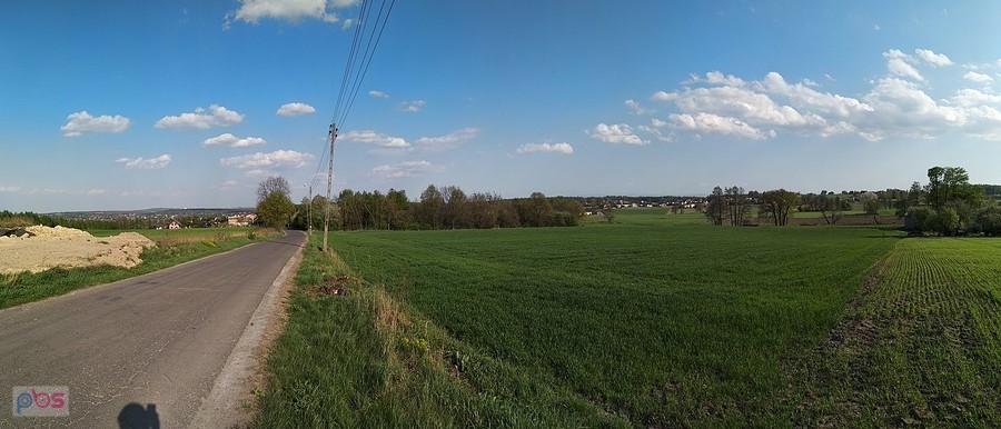 Panoramka z granicy Mikołowa i Katowic