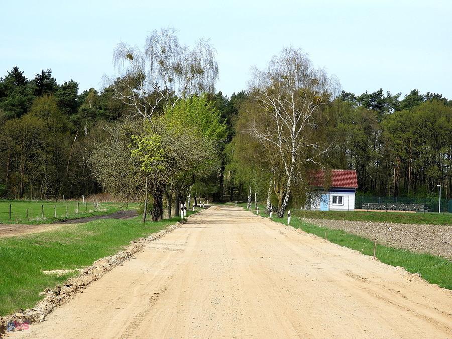 Droga Pampow - Blankensee ciągle w remoncie 22 kwietnia 18 r.