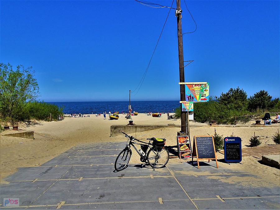 Widok na plażę - Jantar.