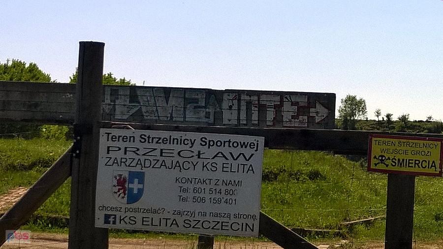 Tuż przed Przecławiem - strzelnica.