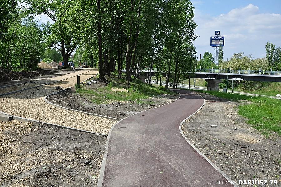 Sosnowiec Środula - Droga rowerowa wzdłuż ulicy 3 maja