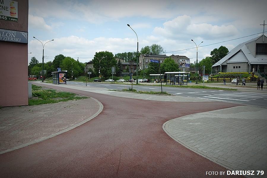 Sosnowiec Dańdówka - Droga rowerowa wzdłuż ulicy Władysława Andersa