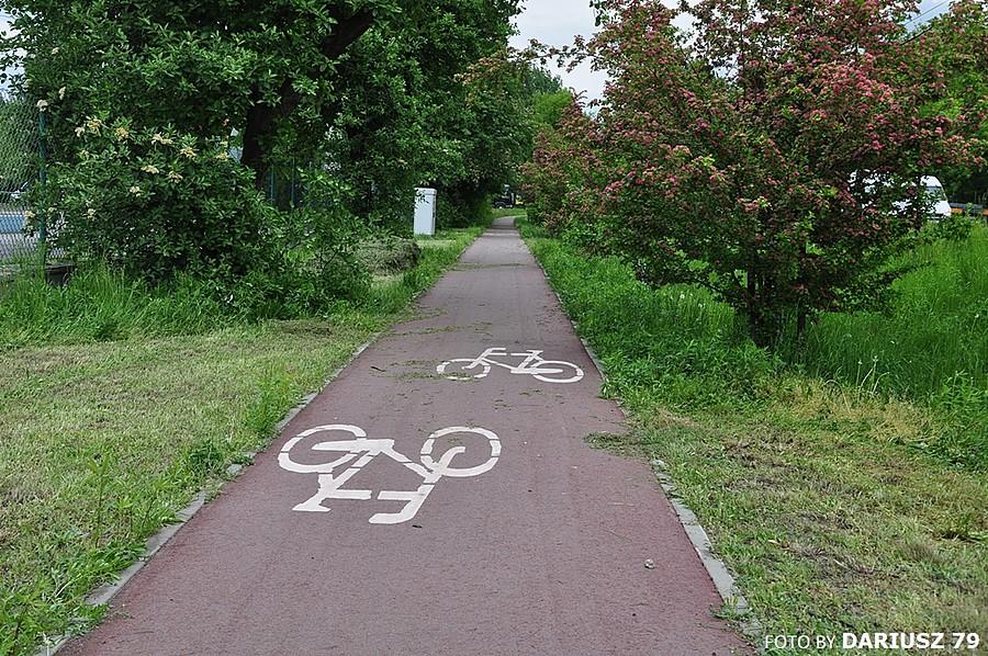 Sosnowiec Niwka - Droga rowerowa wzdłuż ulicy Wojska polskiego