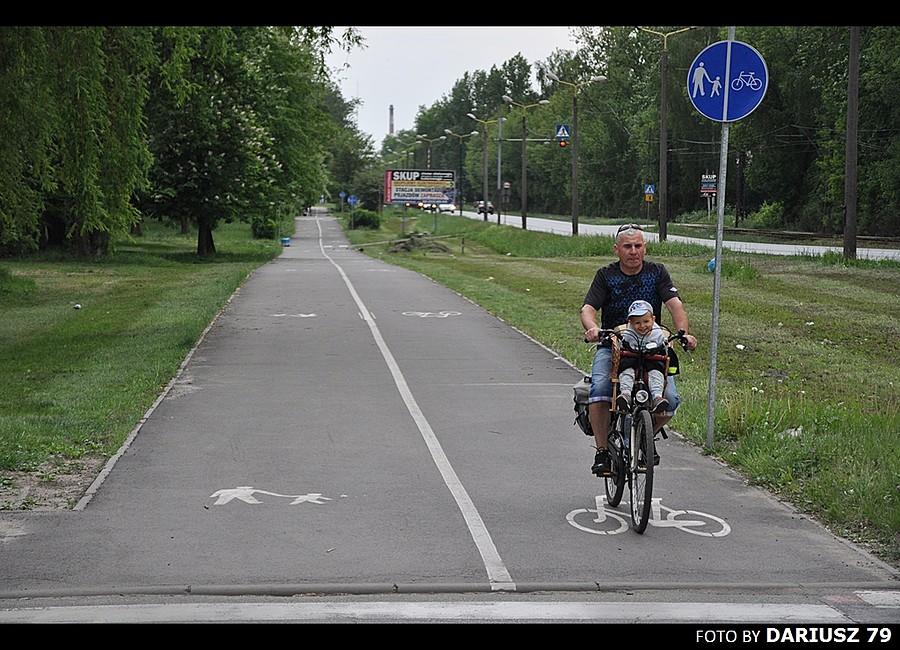 Sosnowiec Niwka - Droga rowerowa wzdłuż ulicy Wojska polskiego