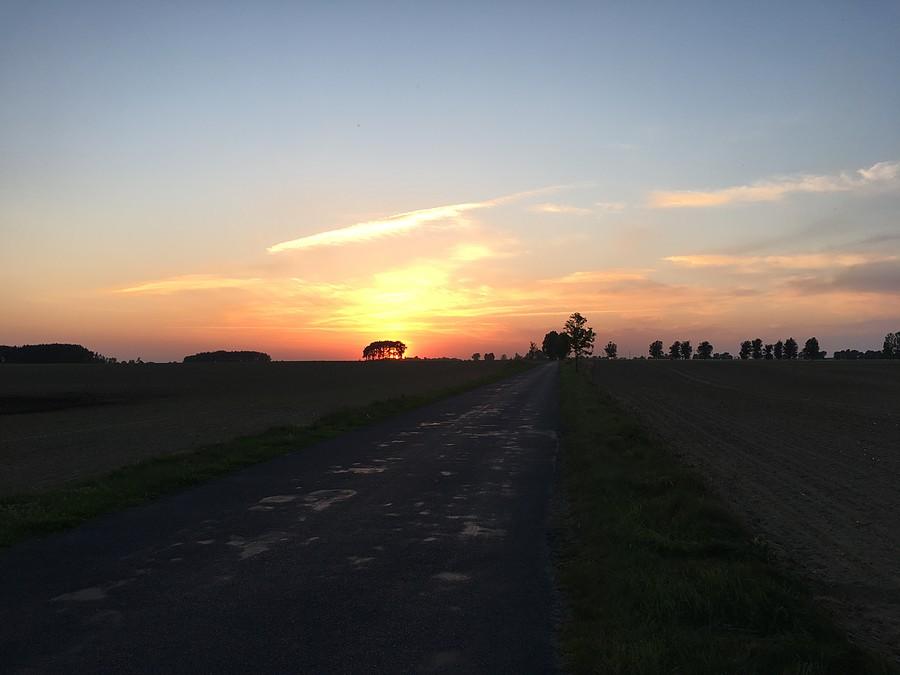 Zachód słońca nad Kruszewem