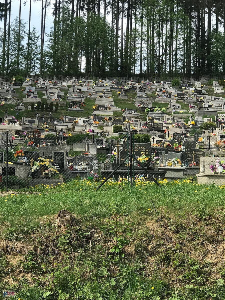No może cmentarz ciekawie położony