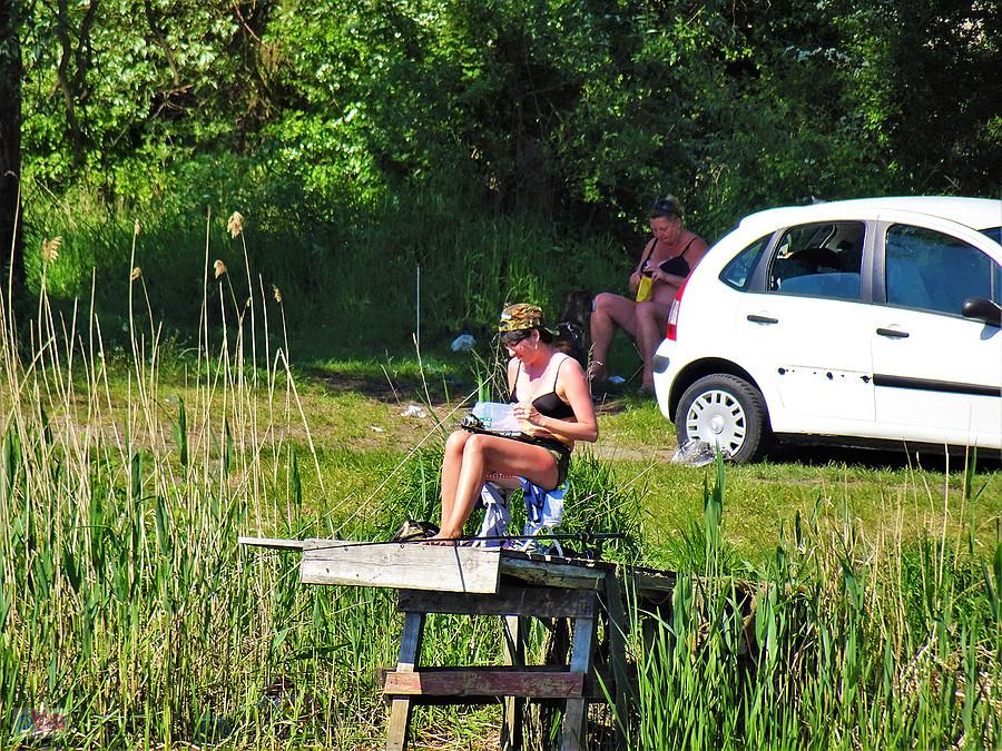 Wracamy do domu z wycieczki. Motława i plażowicze.