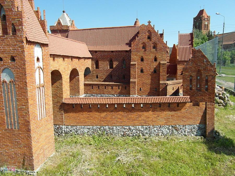 Makieta średniowiecznych Prabut