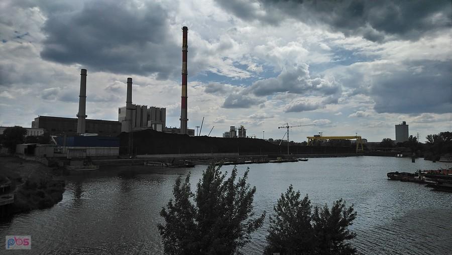 Wisła z mostu w Warszawie
