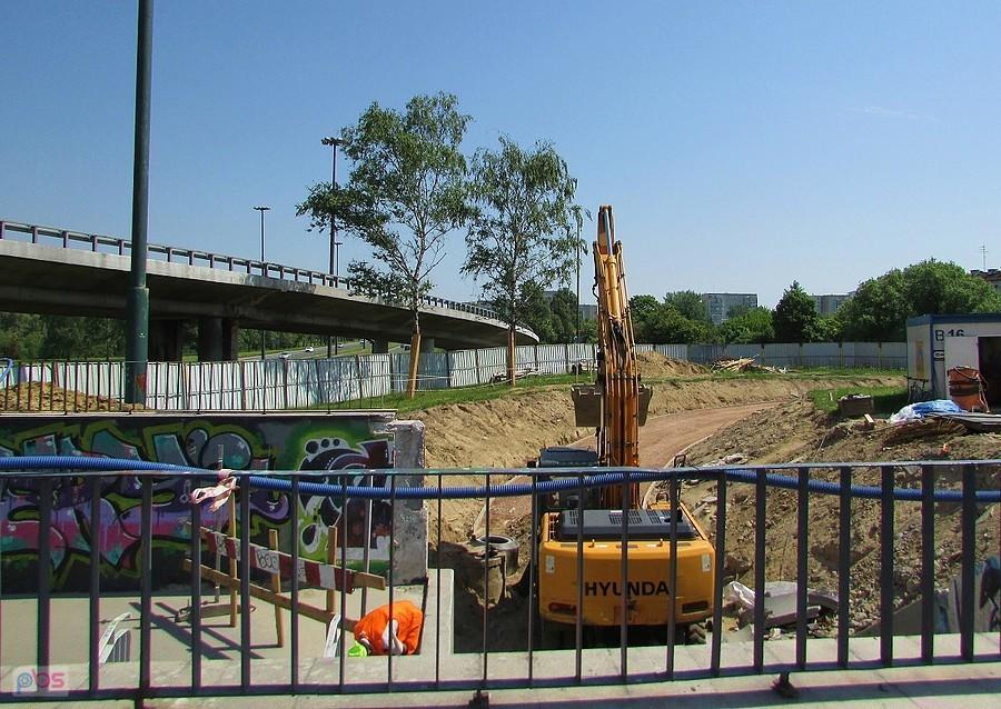 Budowa przejazdu dla rowerzystów pod Puławską