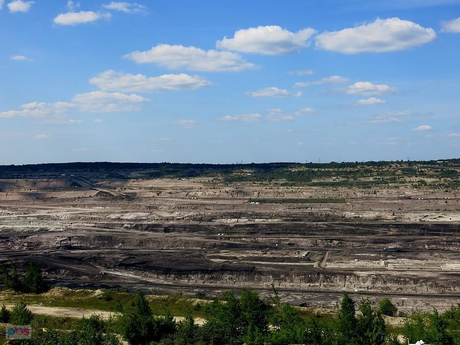 Widok na kopalnie węgla brunatnego