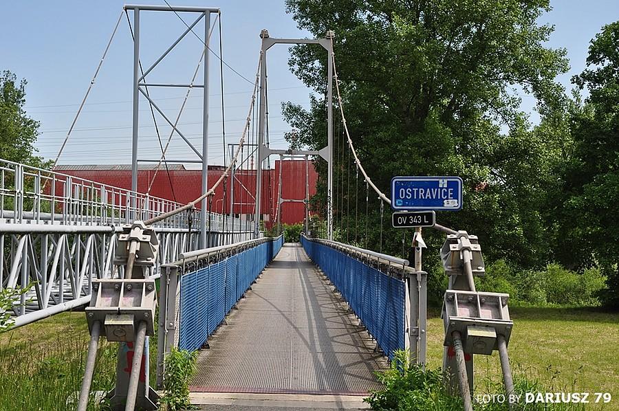 Ostrava Kunčice - Most rowerowy na rzece Ostravica