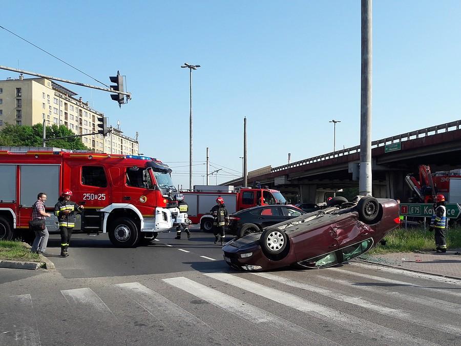Wypadek pod estakadą w Częstochowie I.