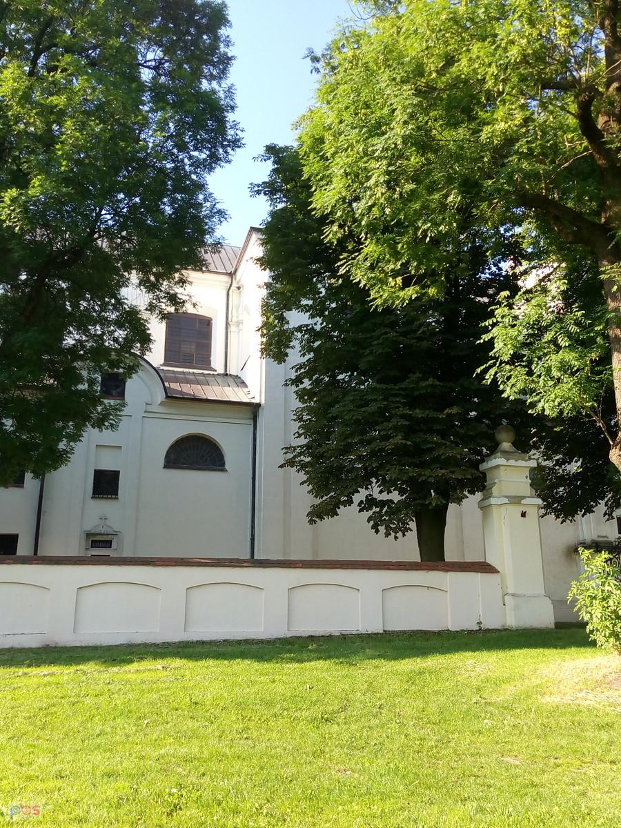 Kościół w Rokitnie przysłoniły drzewa
