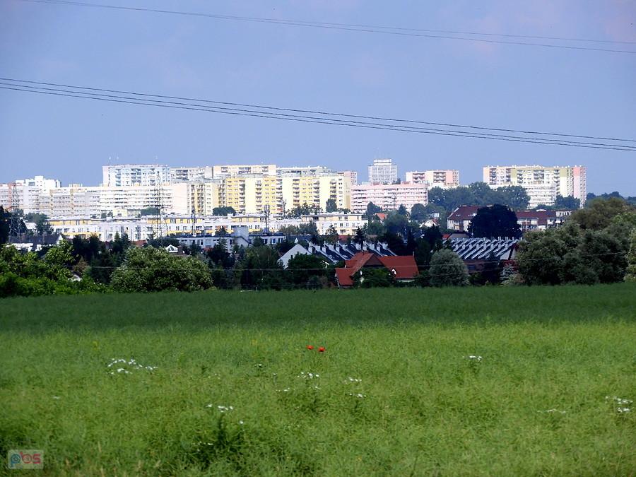 Panorama Szczecina - widok spod miejscowości Stobno 3 czerwca 18 r.