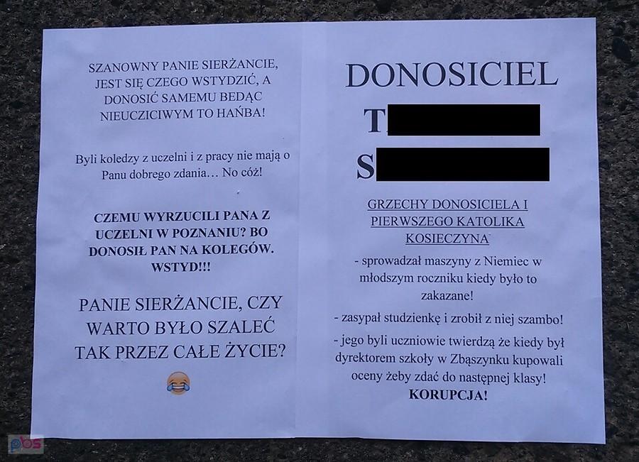 uprzejmie donoszę ...