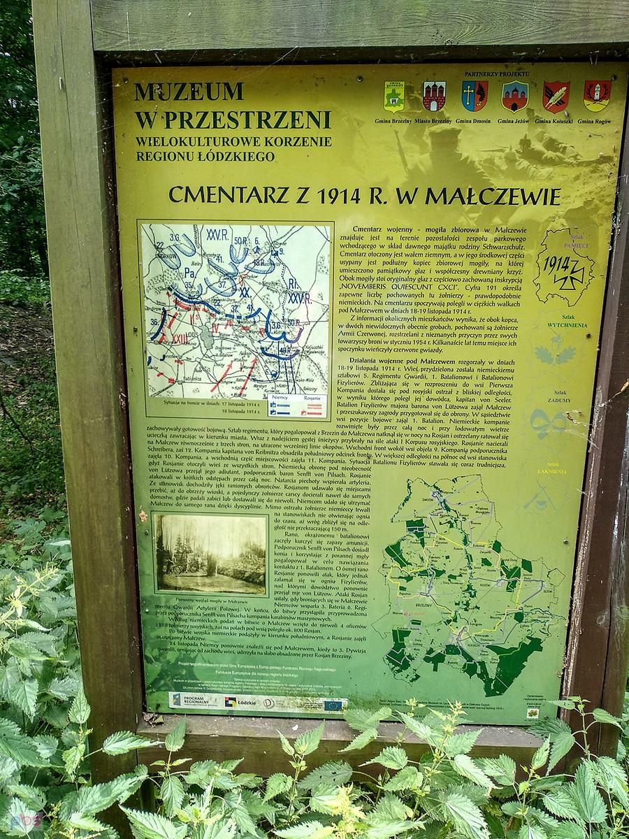 Tablica przy cmentarzu w Małczewie