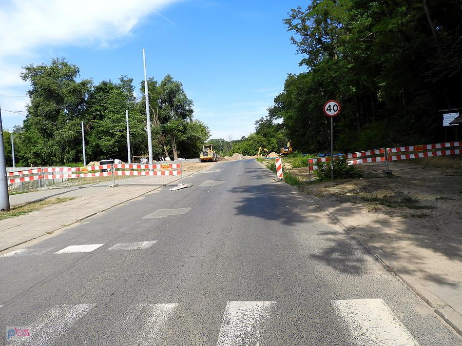 Trwa przebudowa ulicy Arkońskiej - tu fragment przy pętli trójki.
